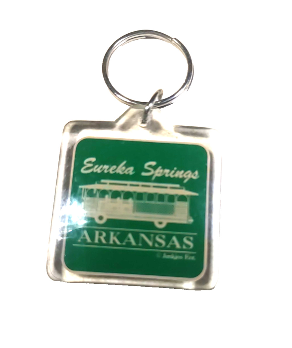 Eureka Springs Arkansas Acrylic Keychain Green
